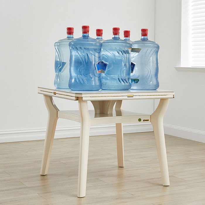 Contemporary Kitchen Dinner Table Extendable 4 Legs Dining Table