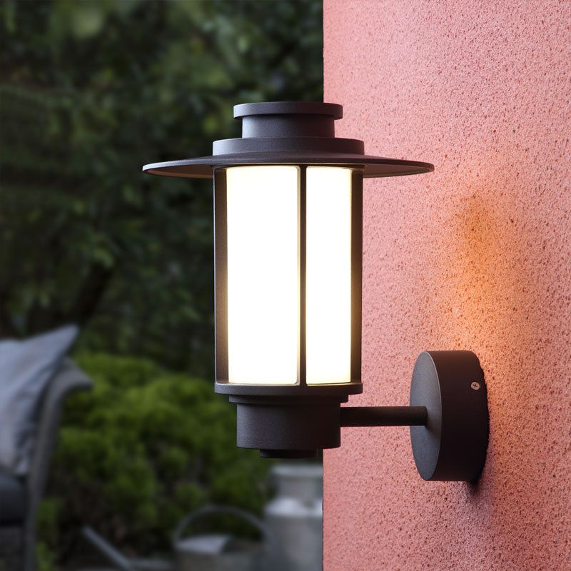 Industrial Style Outdoor Garden Wall Sconce Fixed Arm Waterproof Single Light Wall Lamp