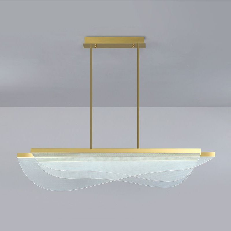 Modern Lighting Chandelier Island Lighting Fixtures Metal 3 Light Island Lights in Gold