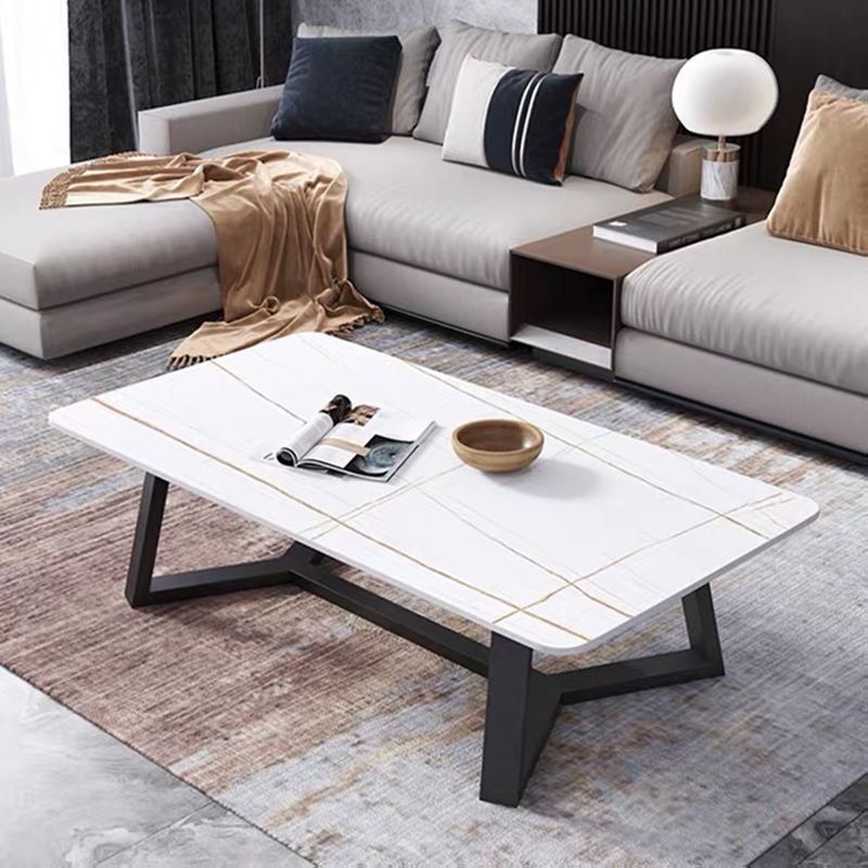 Slate Coffee Table Minimalist Rectangle Coffee Table for Living Room