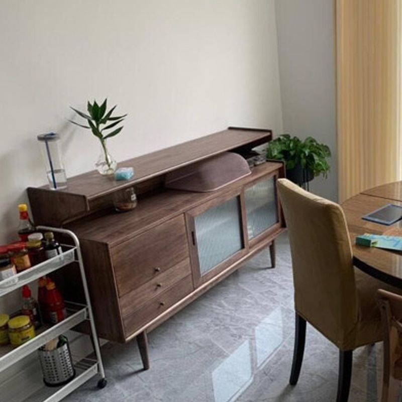 Modern Sideboard Buffet Cabinets Sliding Door Buffet Table with 2-Drawer and 3-Door