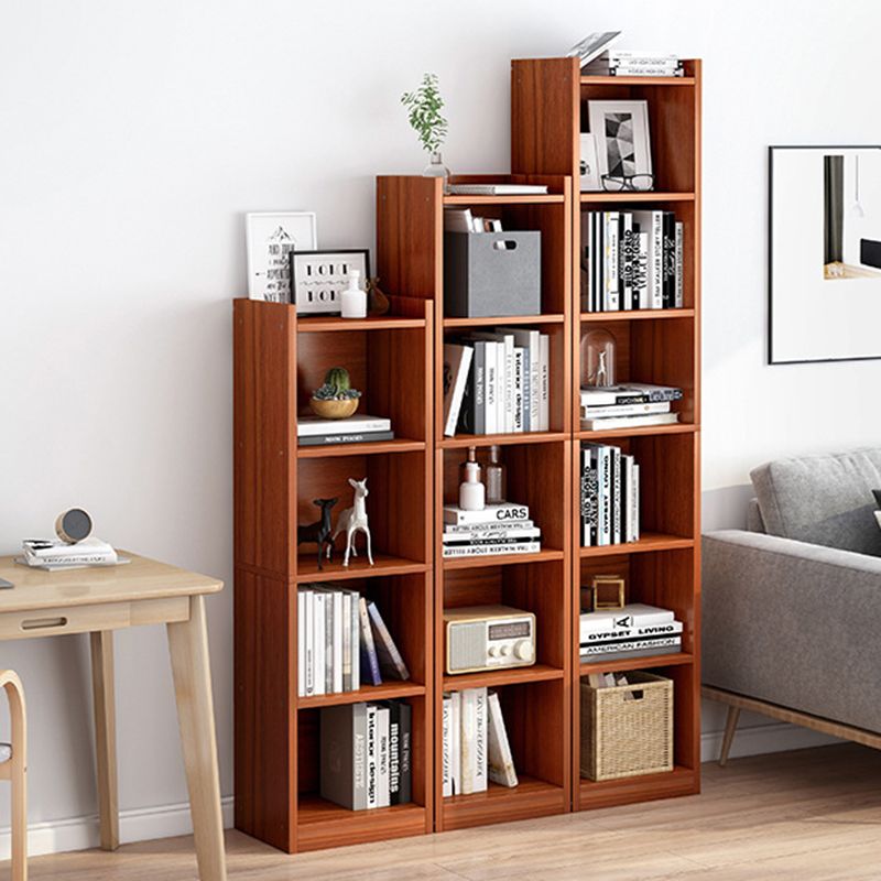 Closed Wood Bookcase Modern Minimalist Home Living Room Corner Bookshelf
