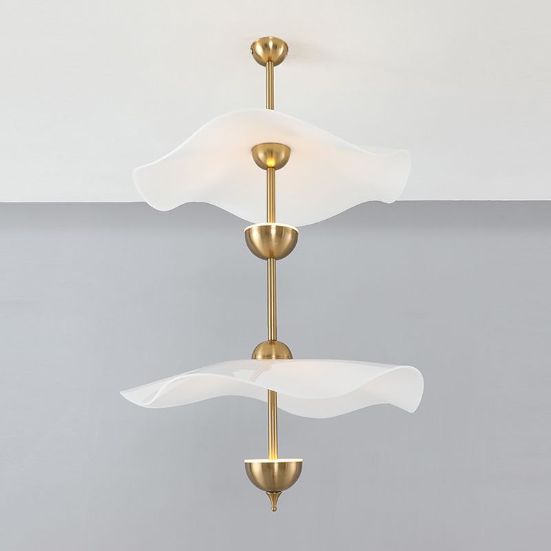 Lampada appesa a LED in bronzo acrilico nella moderna luce a sospensione in metallo elettroplato in stile creativo