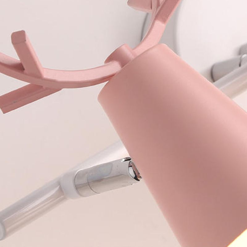 Nordic Style Iron Wall Light Colorful Antler Shape Wall Lamp for Bedroom