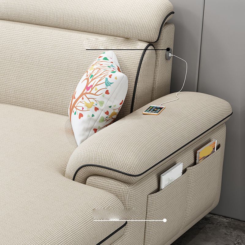 125.98"D x 70.87"W x 35.43"H Pillow Top Arm Sectionals, Modern High Back Sofa with Storage