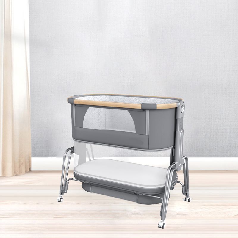 Foldable and Gliding Crib Cradle Nursery Center Crib Cradle with Wheel