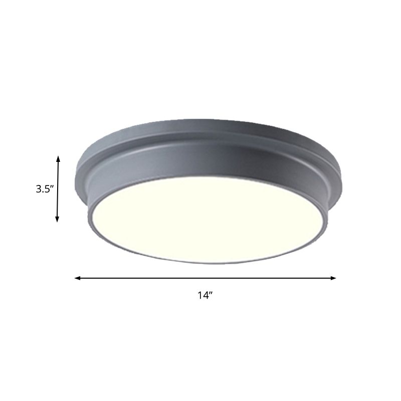 Nordic Macaron Farbige Decke Licht Runde Form Acryl Flushmount Light for Child Bedroom