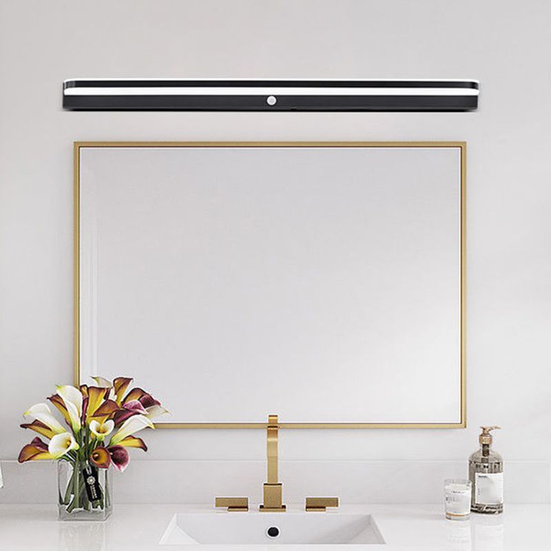 Linear Sconce Light Fixture Modern Style LED Metal Wall Mounted Light with Body Induction