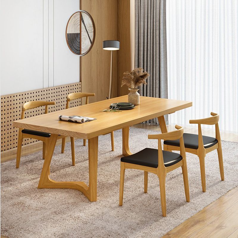 Modern 1/5/7 Pieces Dining Set Rectangle Pine Wood Dining Table for Kitchen Dining Room