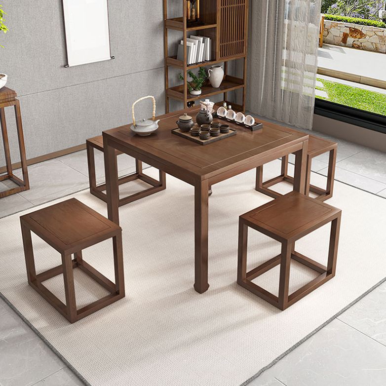 Traditional Wood Dining Set 1/5 Pieces Rectangle Dining Table Set