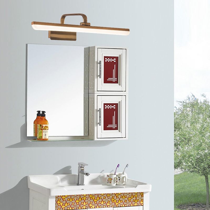 Luz de tocador de metal de estilo moderno Luz de espejo LED lineal para el baño