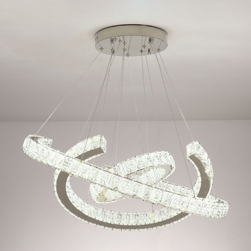 Ring Crystal Soffitto a sospensione Contemporanee Camera da letto Apparecchi di illuminazione