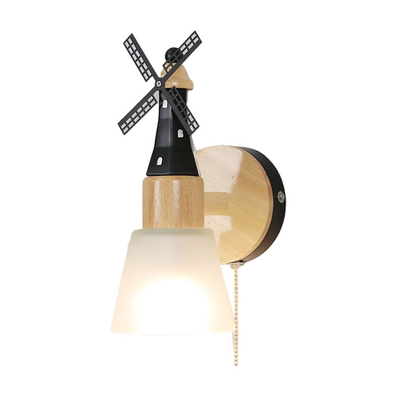 Nordic Style Wall Mount Light Windmill Shape Wall Lamp for Children's Room