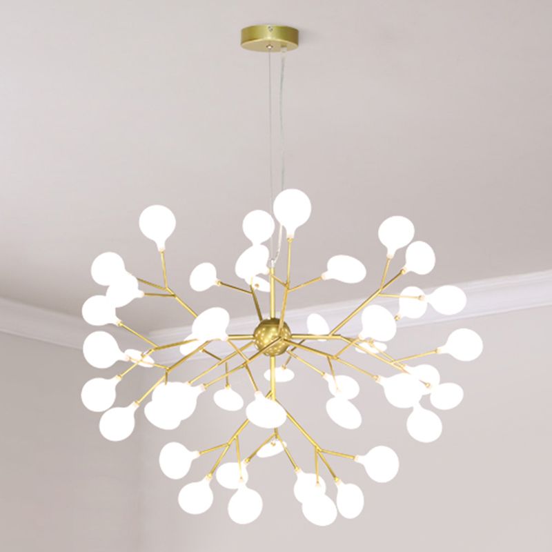 Metal Unique Shape Chandelier Light Modern Style Multi Light Hanging Lamp for Bedroom
