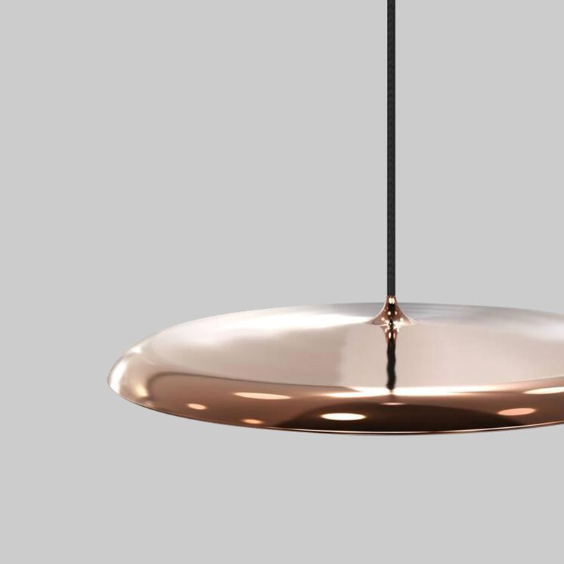 Electroplate Metal LED Hanging Lamp in Modern Style Acrylic Circular Pendant Light for Dining Room