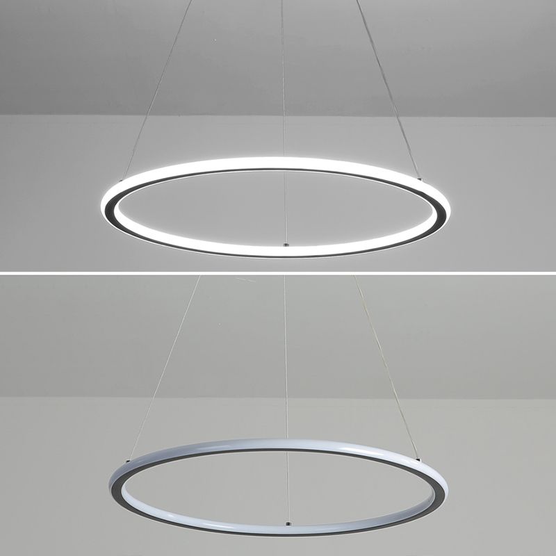 Circle Chandelier Pendant Light Modern Chandeliers For Dining Room Acrylic