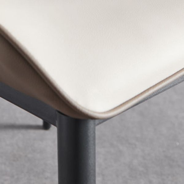 Modern Metal Indoor-Outdoor Chair Dining Room Wingback Parsons Armless Chair