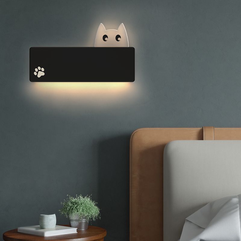 Forma a forma di gatto Light Kids Style Metal 1 Light Wall Monte Light