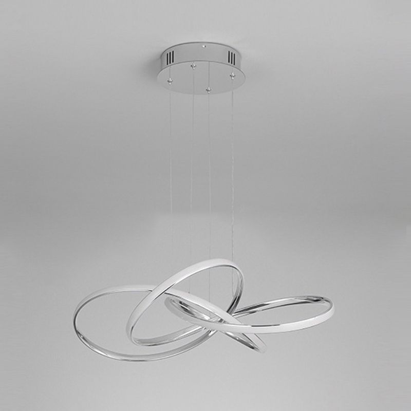 Luces de techo colgantes de metal modernas Candelera colgante lineal para sala de estar