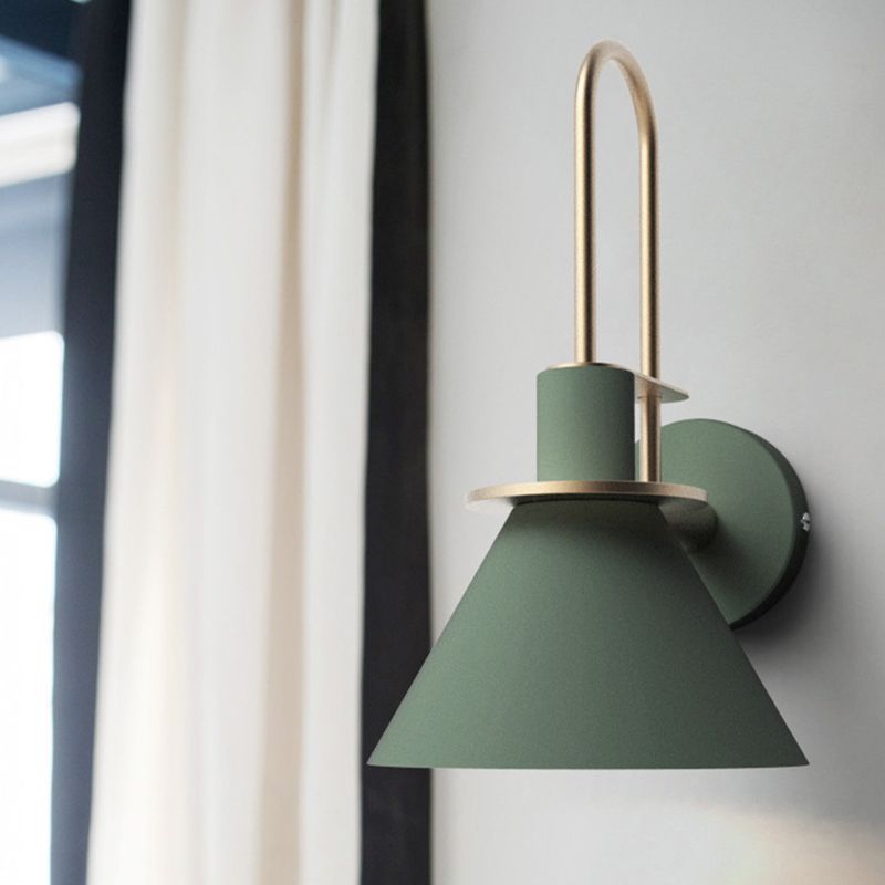 Modern Metal Wall Sconce Colorful Wall Light Fixture for Bedroom