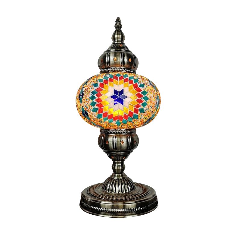 Modern Style Unique Shape Table Lighting Glass 1 Light Table Lamp for Bedroom
