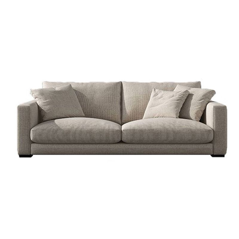 Modern Fabric Standard Sofa Square Arm Cushions Sofa for Living Room