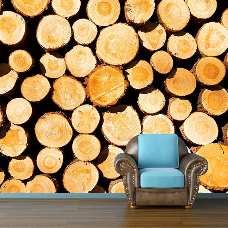 Light Color Wood Texture Mural Industrial Decorative Eco-friendly Wall Art