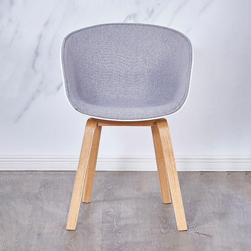Chaises de salle à manger de style moderne, chaise latérale sans accoudoirs avec pieds en bois