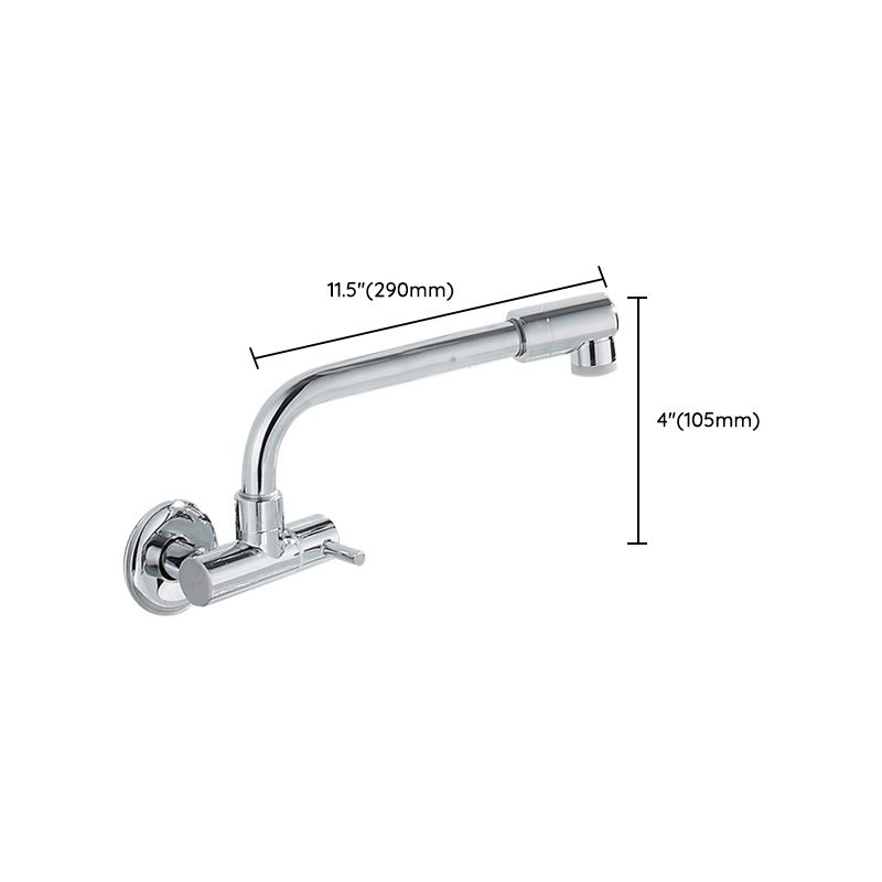 Wall Mounted Metal Tub Filler Low Arc Waterfall Bathtub Faucet
