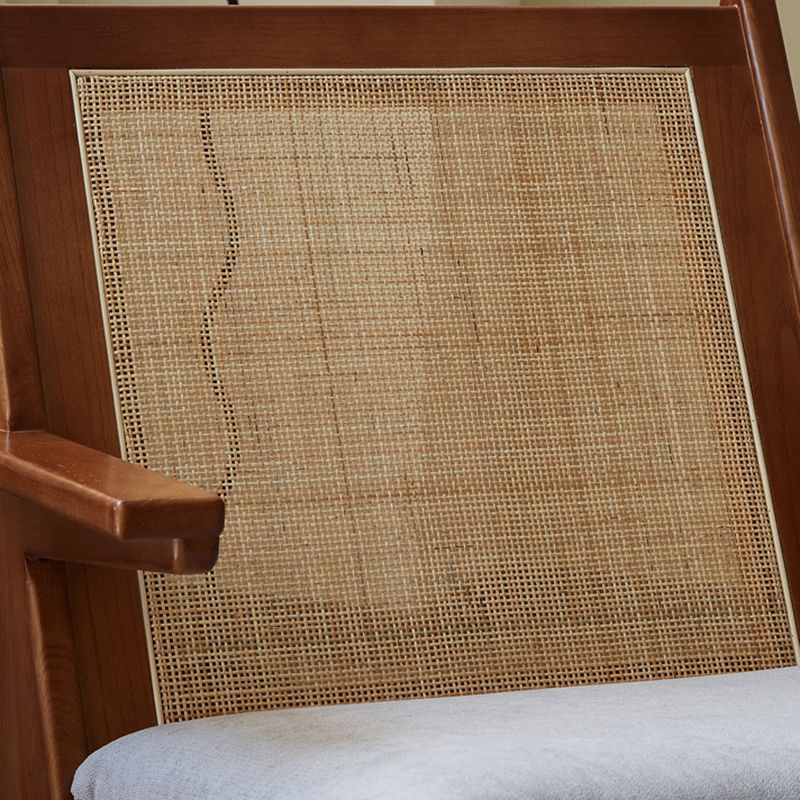 Solid Wood Frame Side Chair Arms Included Lounge Chair for Living Room