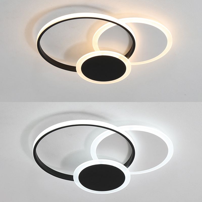 Cirkels dicht bij plafond verlichting minimalistische stijl metalen LED flush mount verlichting