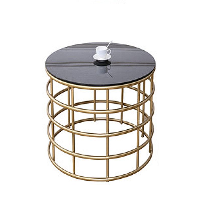Contemporary Simple Glass Round Coffee Cocktail Table - 17.7" H