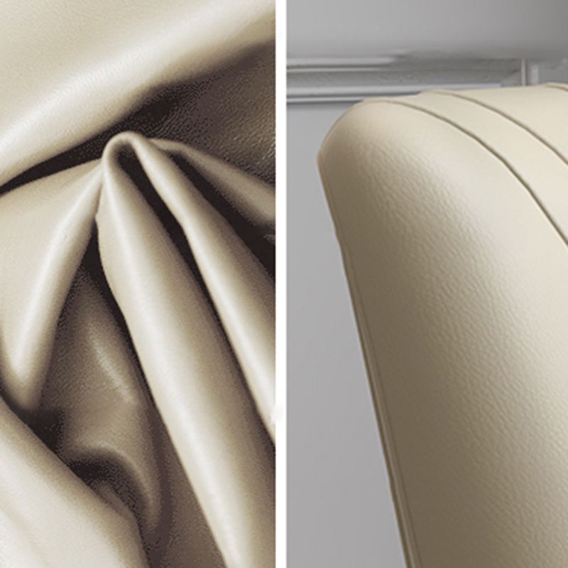 Modern Leather Chaise Lounge Flared Arms Chaise for Bedroom and Living Room