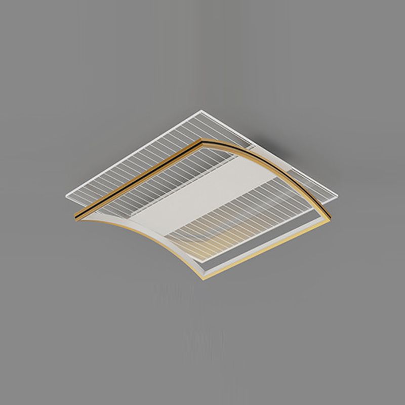 Geometrical Flush Mount Ceiling Lamp Metal Modern LED Ceiling Light Fixture for Bedroom