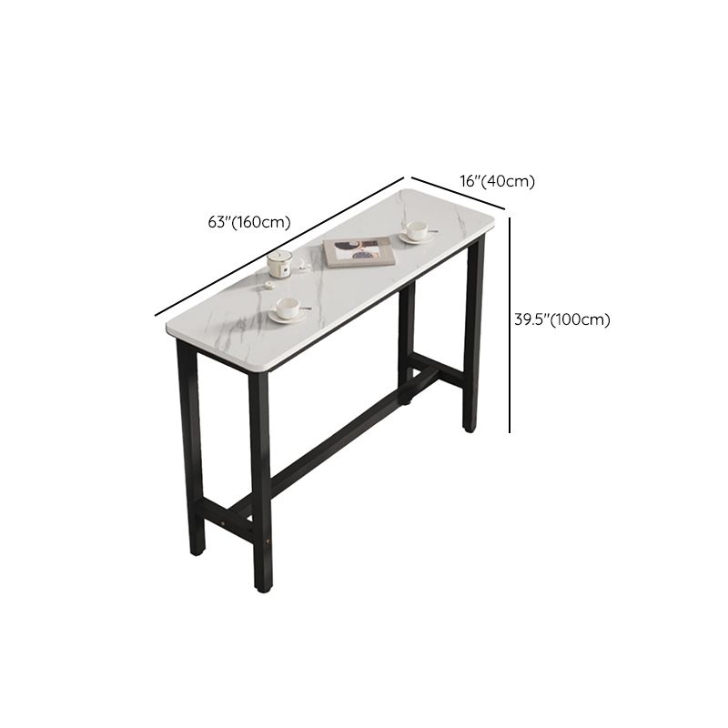 Modern Rectangle Wood Counter Table 2/3/4/5 Pieces Bar Table Set for Cafe