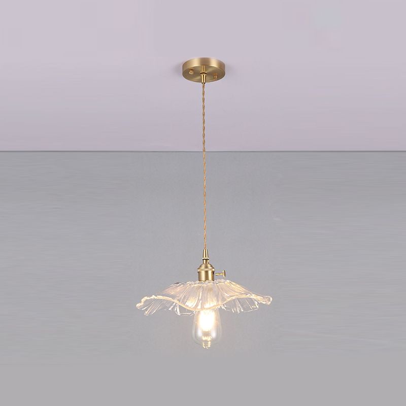 Glas ausgestattet hängende leichte minimalistische Stil klare Suspension Anhänger Licht für Schlafzimmer