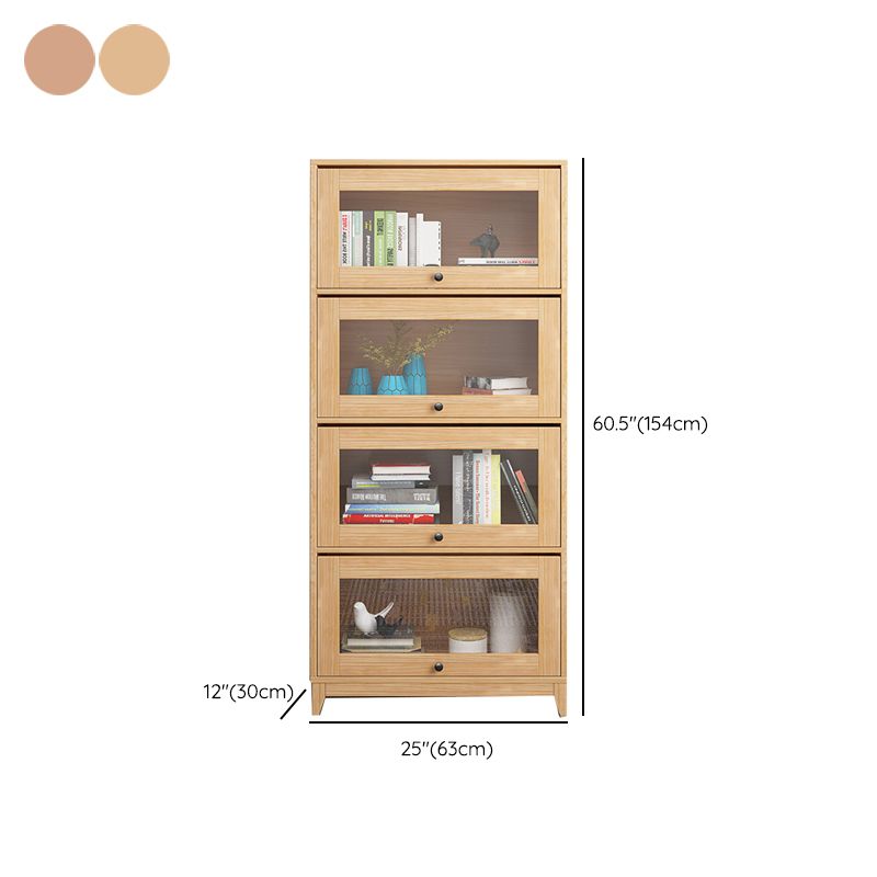 Scandinavian Closed Back Standard Bookshelf Wooden Bookcase for Study Room