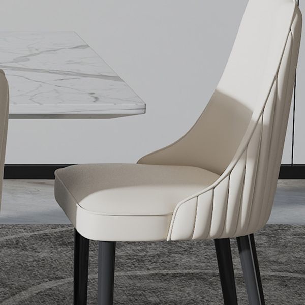 Faux Leather Dining Chair Parsons Home Arm Dining Side Chair