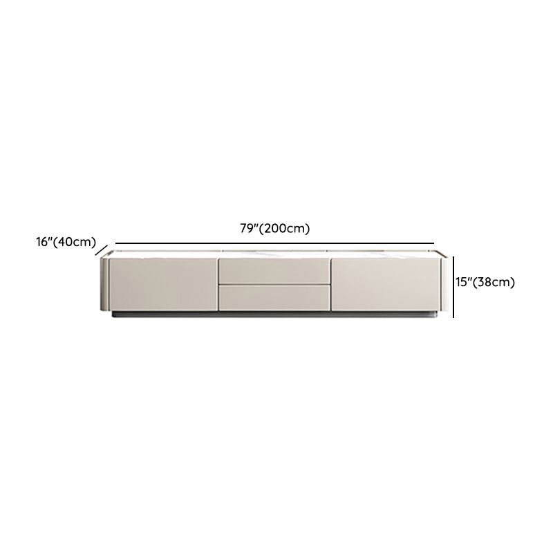 Contemporary TV Stand Console with Rectangle Top for Living Room