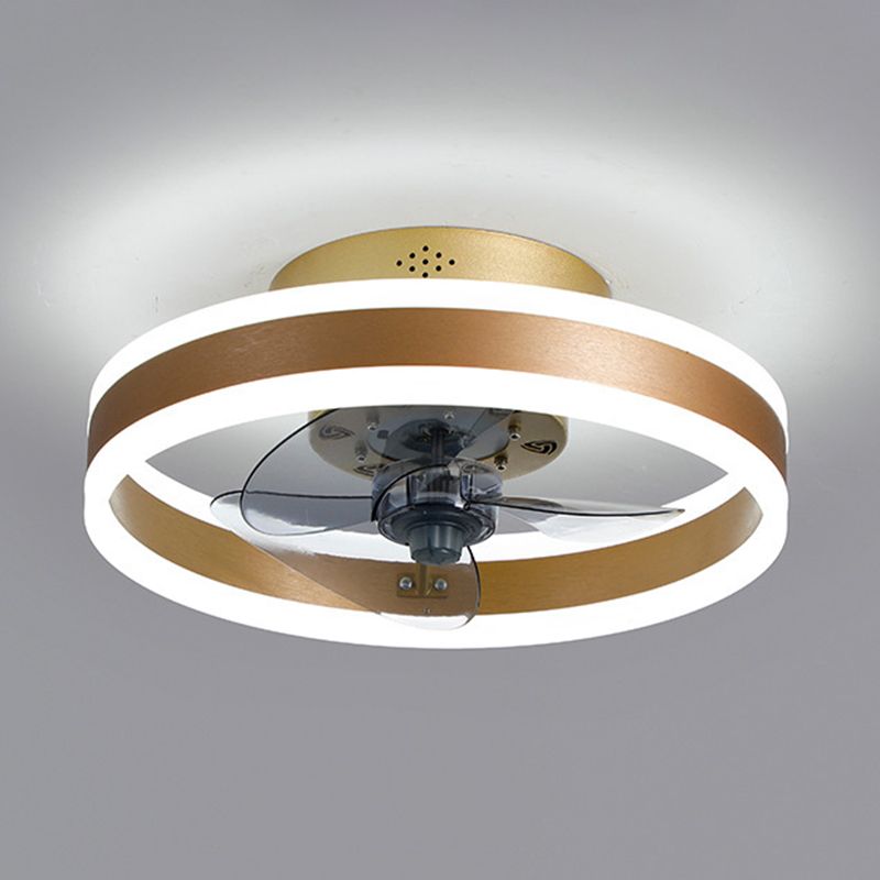 Modern Style Ceiling Fan Lighting Metal 2 Light Ceiling Fan Lighting for Living Room