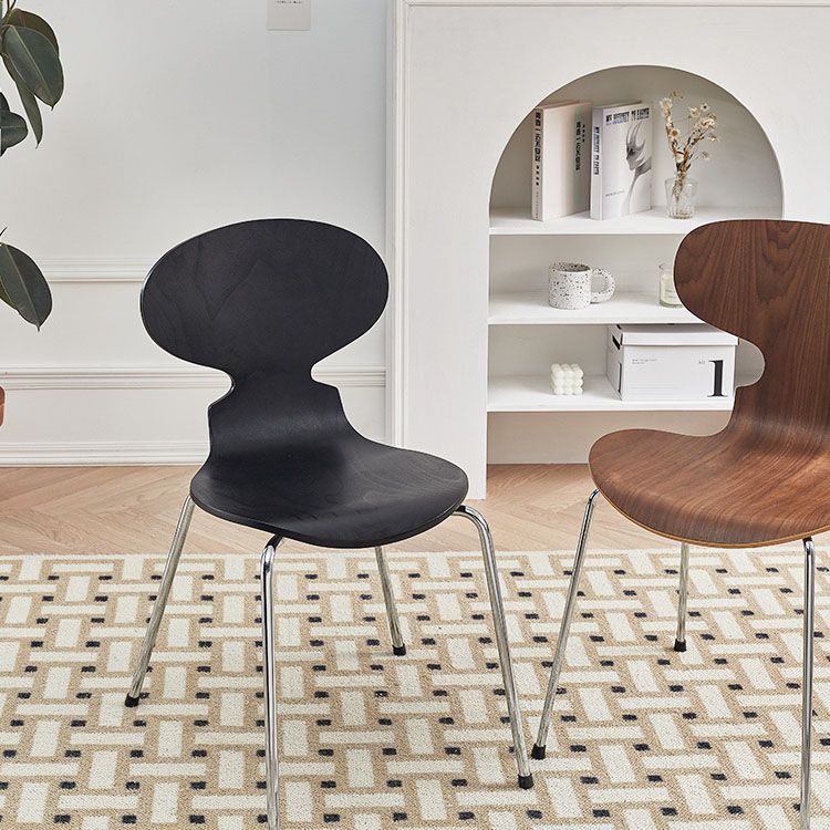 Industriële stijl metalen eetkamerstoel huis vaste rug armloze zijstoel