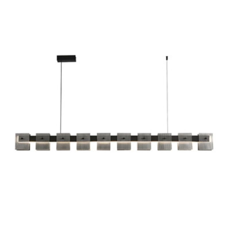 Contemporary Hanging Light Glass Island Light Fixture for Dining Room