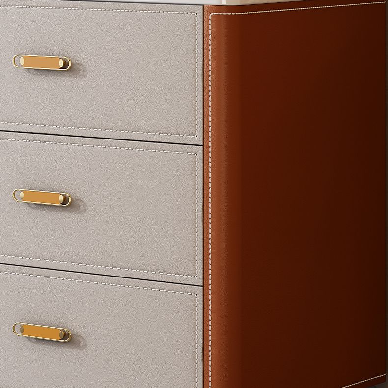 Classic Glam Dresser Stone Storage Chest Dresser with 6 Drawers , 15.6 Inch W