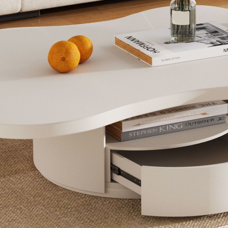 Abstract Coffee Table Wood Geometric Coffee Coffee or End Table with Drawer