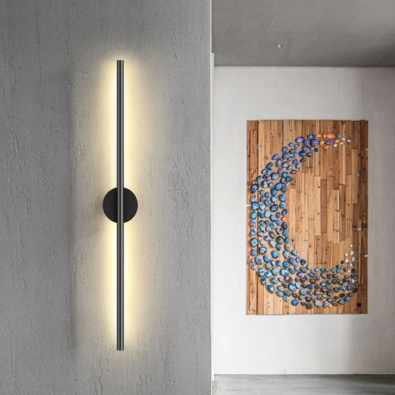 Metal Linear Shape Wall Mount Lighting Modern Style 2-Lights Wall Mounted Light Fixture