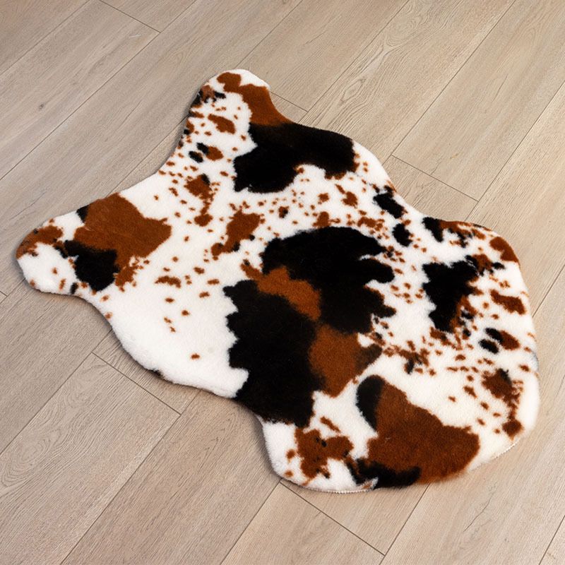 Brown Casual Rug Acrylic Animal Print Rug Washable Indoor Rug for Home Decor