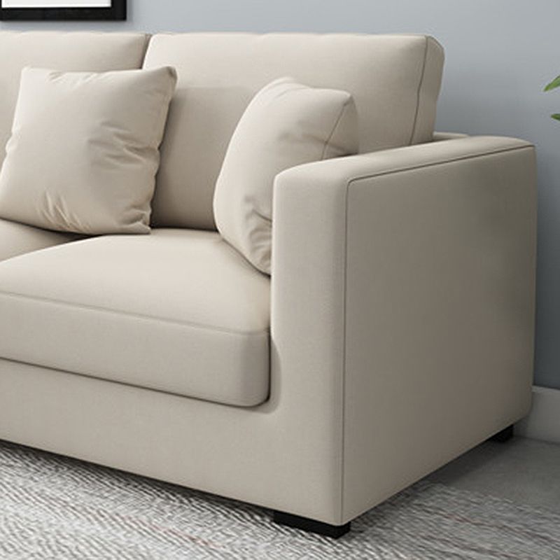 Square Arm Sofa 31.49" D x 33.46" H Loose Back Sofa for Living Room