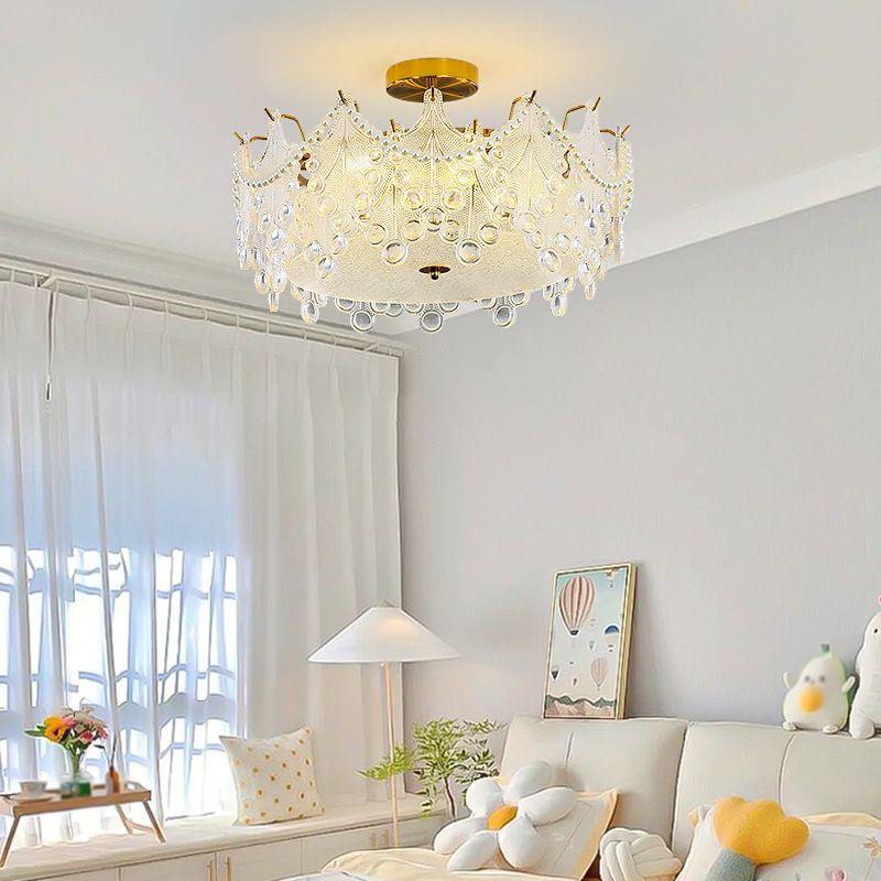 Creative Ceiling Light Contemporary Glass Flush Mount Light Fixture for Sitting Room