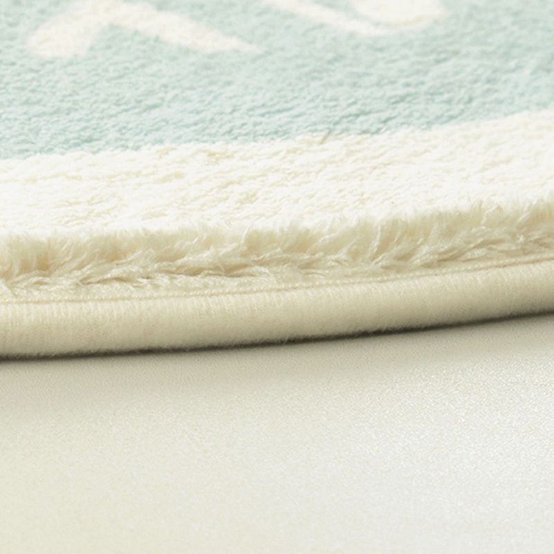 Relaxing Cartoon Novelty Shape Carpet Polyester Area Rug Stain Resistant Carpet for Bedside