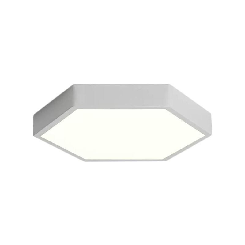 Plafonnier monochrome élégant nordique hexagone LED plafonnier pour porche